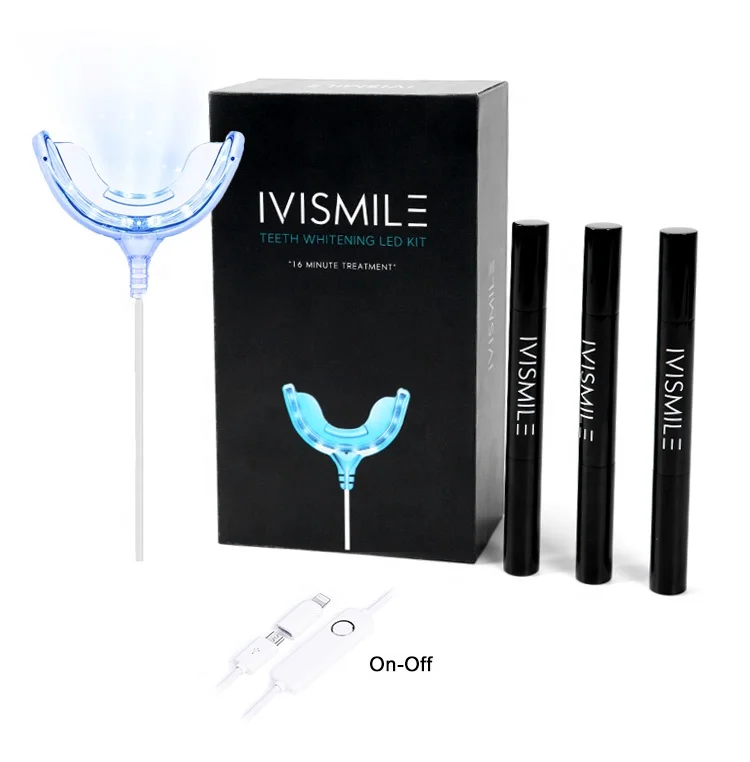 

FDA&CE Approved Whitening Teeth At Home 35% Carbamide Peroxide Gel Teeth Whitening Light System, Blue/ blue-red light
