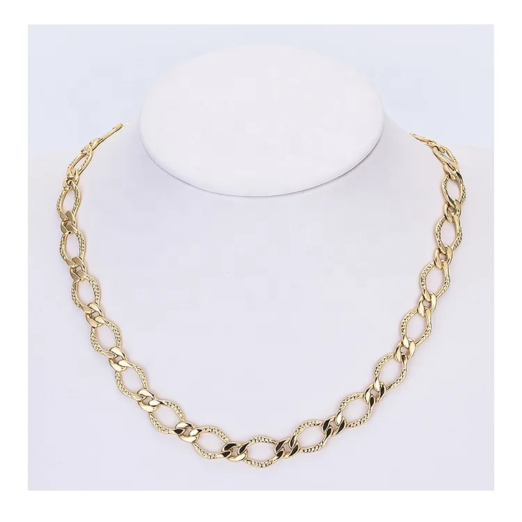 

China Wholesale 24 K Gold Plated Jewelry Italian Gold 14K Chain For Women