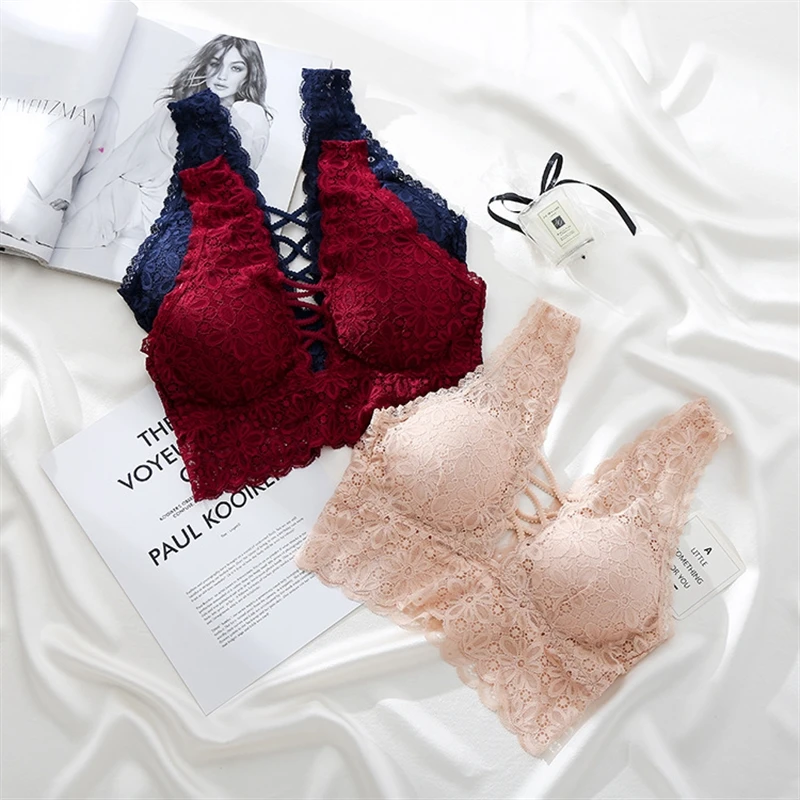 

High quality cute bralette confortable bracelet Lace Bra for women girl female ladies, Beige black burgundy blue white