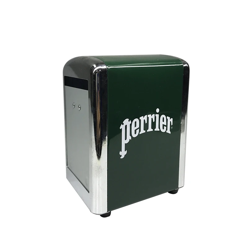 

High quality good price restaurant tin napkin holder napkin dispenser custom bar tissue box