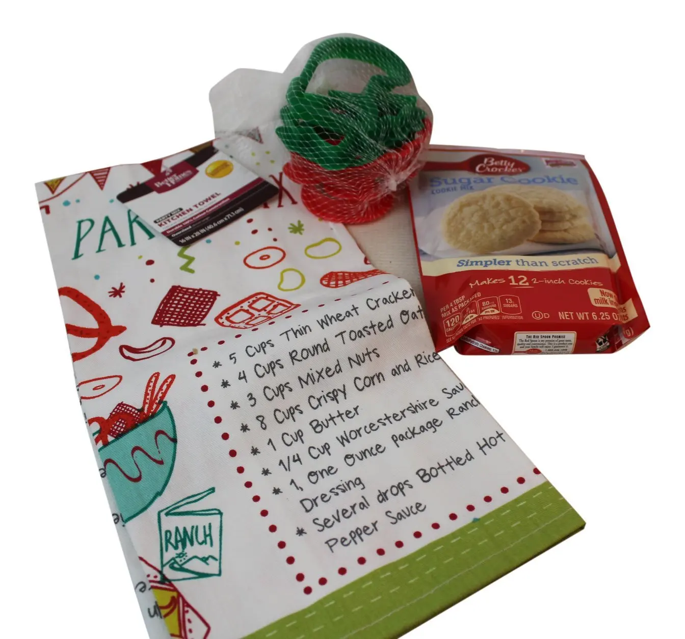 Get Quotations · 3 Pc Christmas Dish Towel and Sugar Cookie Bundle Dish Towel with Christmas Recipes