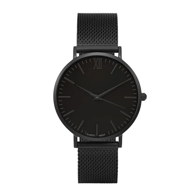 Germany design 316L stainless steel case genuine leather strap curved/domed sapphire glass minimalist watch