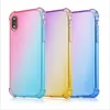 High Quality Newest Arrival Gradient Colors Anti Shock Airbag Mobile Phone Cover Soft Clear Case For iPhone X XR XS MAX