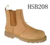 China handmade quality pull on Chelsea safety work boots in honey/black/brown
