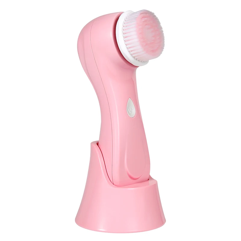 

skinyang face brush with private label ce sonic vibration facial cleanser massage brush, Pink and white