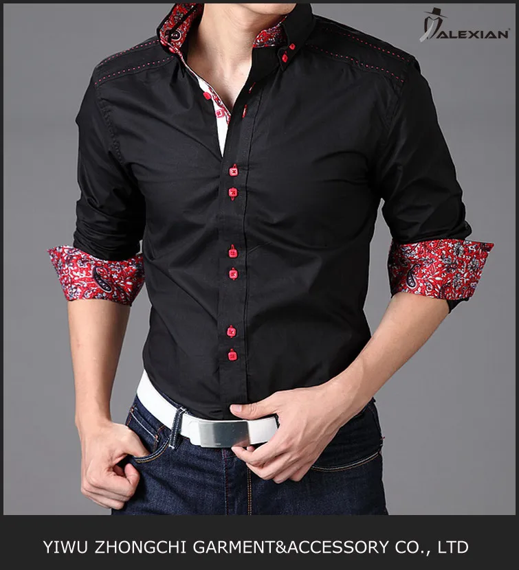 Korean Fitted Fashion Shirt Long Sleeve Men - Buy Long Sleeve Men,Long ...