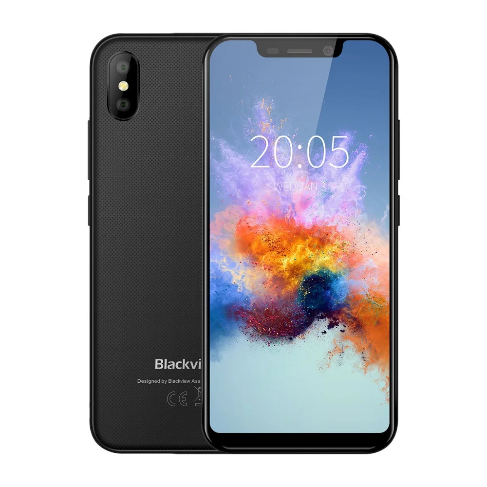 BLACKVIEW A30 Smartphone 5.518:9 All screen Android 8.1 RAM 2GB ROM 16GB Dual Camera Quad core 3G Mobile Phone