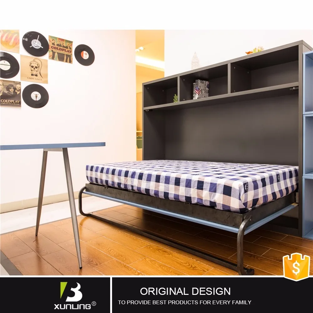 Ruimtebesparend innovatieve bed in kast custom hout bedden bedden ... Kast bedden voor kinderen