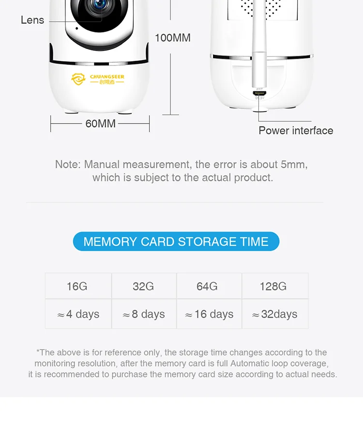 2019 New Home Security Wifi IP Camera HD Smart Cloud IP Camera 1080P/720P