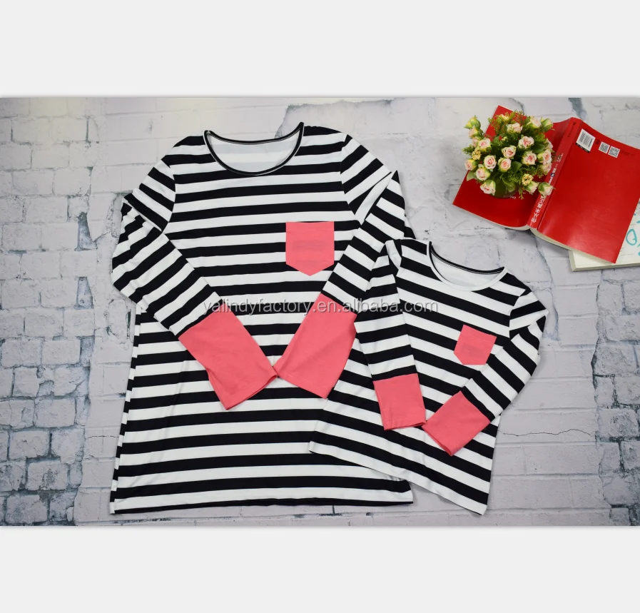 

wholesale new mother and daughter stripe tunic, Shown