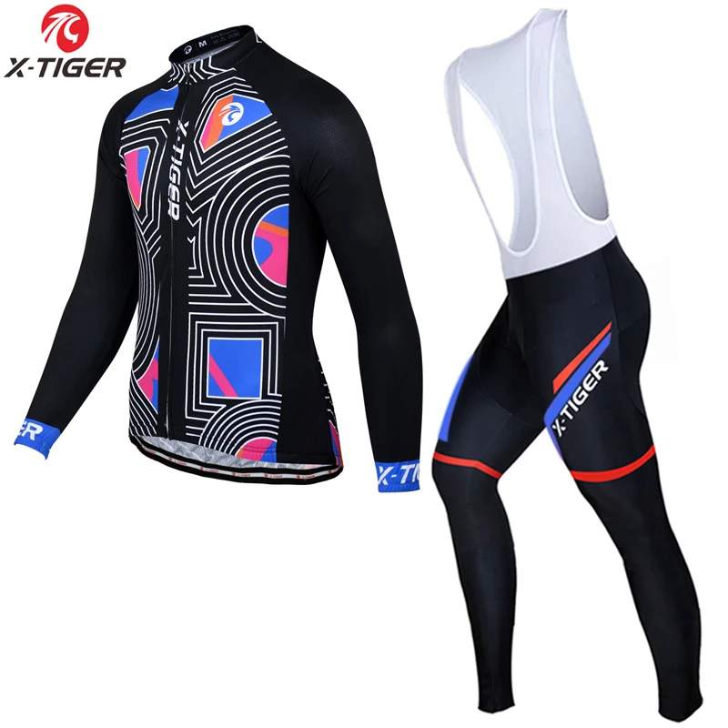 

X-TIGER 2018 Winter Thermal Fleece Cycling Jerseys Set Long Sleeve Bicycle Jerseys Suit Cycling Bike Cycling Clothing