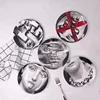 Nordic cool modern design round face pattern decor ceramic charger plate wall hanging