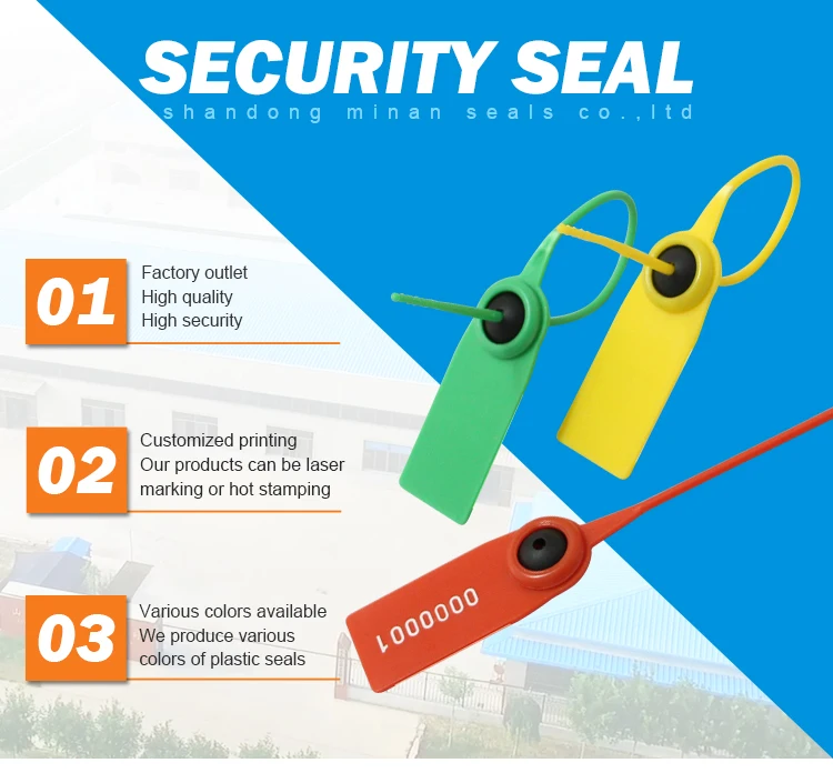 MA - PS 6004 Anti proof adjustable length airline safety pull tight plastic luggage plastic seals