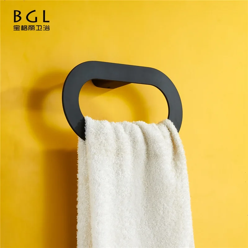 
18232 Bathroom Fitting Fashion Wall Mounted Zinc Alloy Towel hanger Rubber Paint Towel Holder hand Towel Ring 