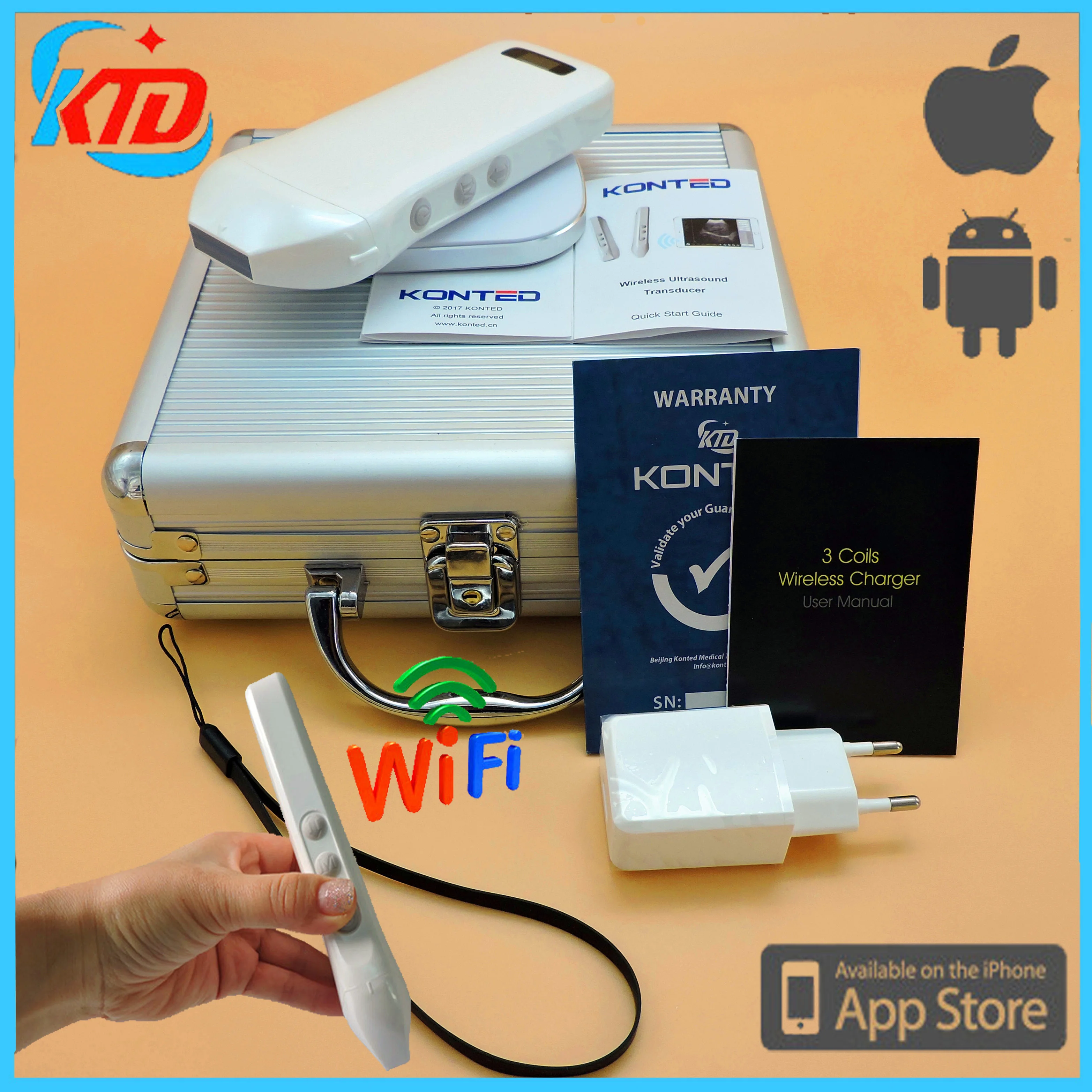 
Gen 3 Types B&w Wifi Wireless Ultrasound Probe Android Ultrasound 