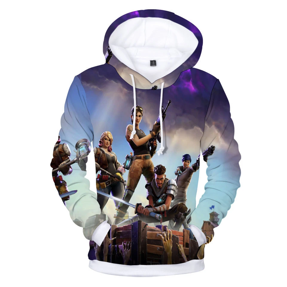

Wholesale hot 3D printed hoody sweatshirts baby adult Game hoodie Fortnite plus velvet hoodies, N/a