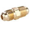 brass S.A.E 45 degree flare fitting , brass union 1/4'' 3/8'' 1/2'' flare to flare union straight , copper tube flared fittings