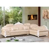 Pattern leather sofa covers design with wooden leg