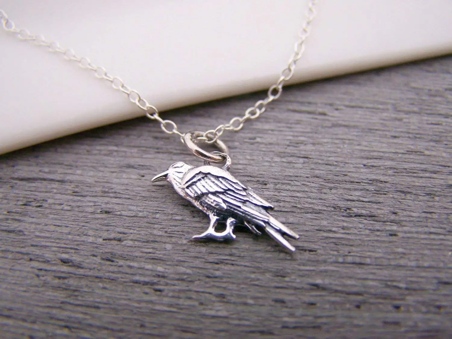 18in to 24in 0.925 Sterling Silver Flying Phoenix Pendant Necklace