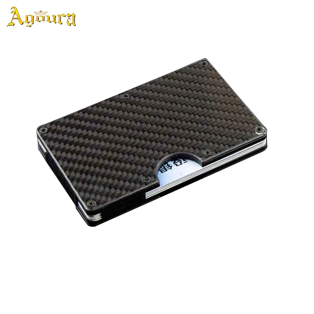 

100% real 3K Twill Carbon fiber with stainless steel ID business Wallet Credit card holder case