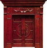 Fancy latest design double leaf villa wood entry door