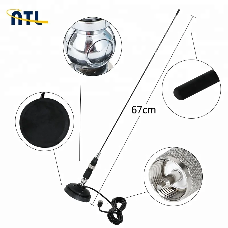 
26-28mhz Outdoor Magnetic Base Long Distance Radio Communication Citizen CB Antenna 