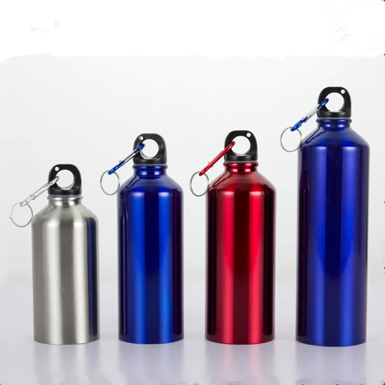

High Quality Standard Aluminium Water Bottle Climbing Cold Kettle Bike Kettle Aluminum Sports Bottle With Carabiner, Customized color