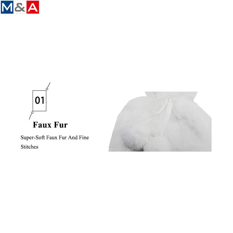 
Eco-friendly fleece large hot water bottle rubber hot water bag 