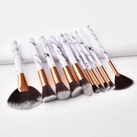 

Marble Pattern Makeup Brushes 10 Pcs Plastic Handle creative makeup brush