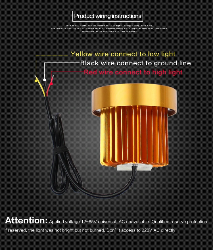 Custom motorcycle headlight bulb led headlamp for motorcycle vehicle