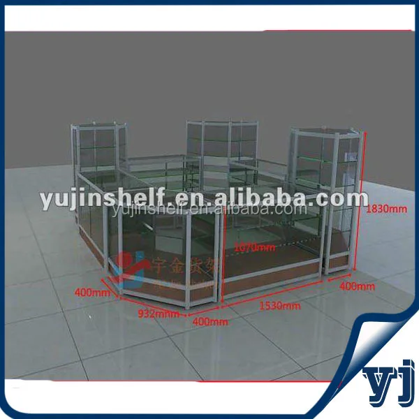 China Wholesale Glass Display Case/exhibition Display Counter/ Free