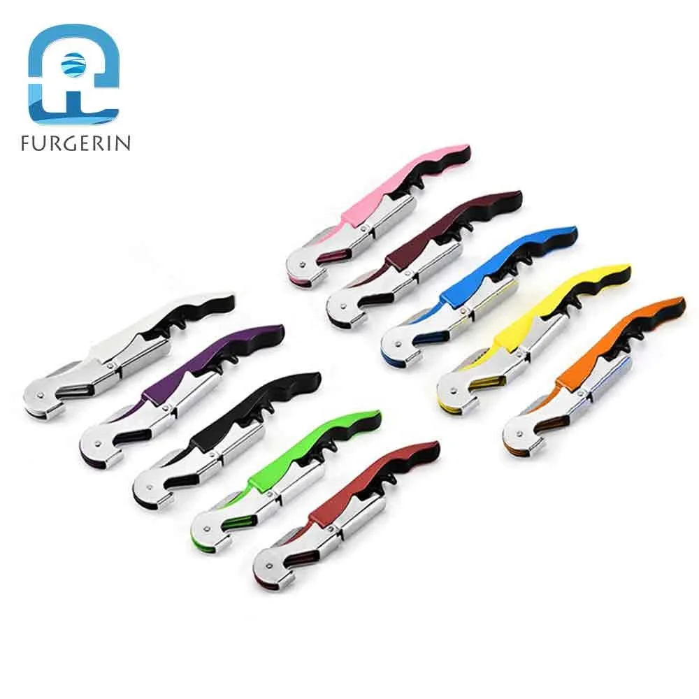 

Custom Logo High Quality Corkscrew Wine Opener Wholesale Professional Multi Functional Mini Wine Bottle Opener For Waiter, Yellow/blue/red/wind red/orange/white/purple/black/green/pink