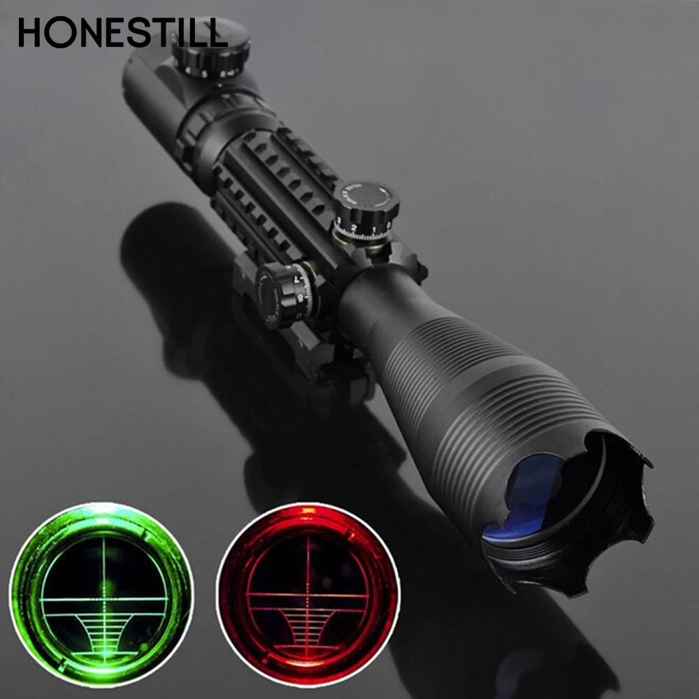 

4-16x50EG Red Green Dot Reflex 20mm Sight Red Dot Rifle Scopes Tactical for Hunting, Black