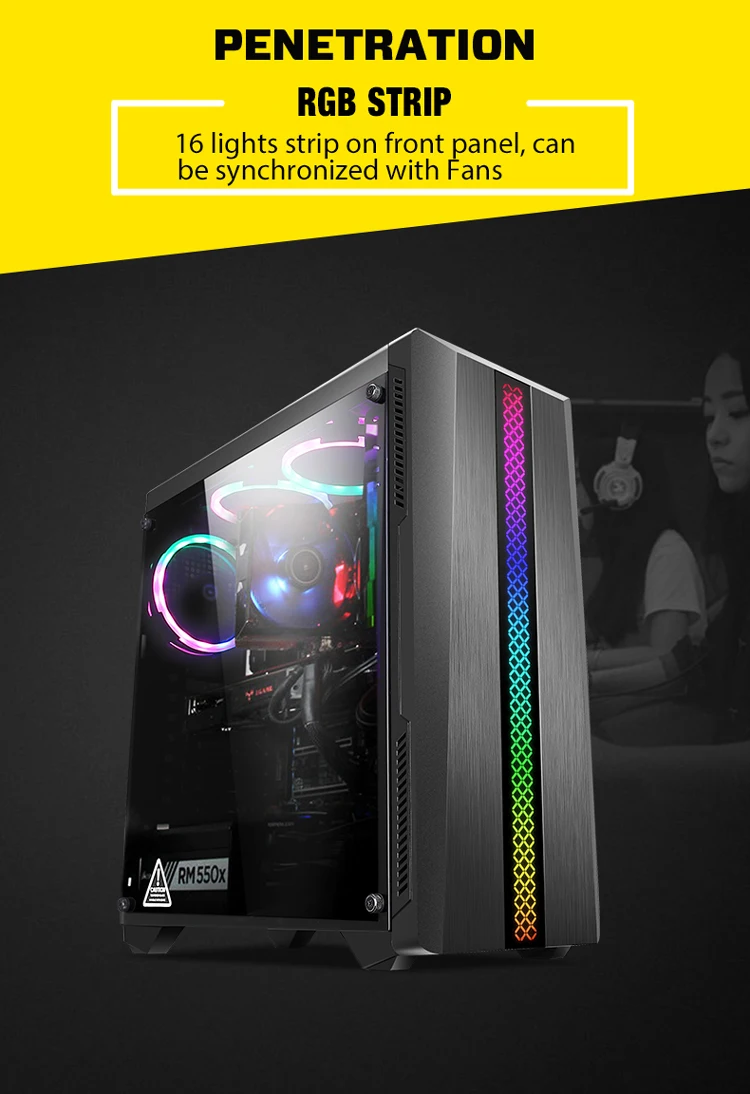 SNY  ShengYang M02 Tempered glass computer gaming case