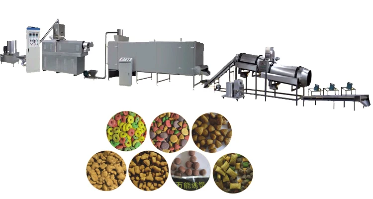 Feed application pet food making machinery ce dog treats making machine high quality expanded pet food production extruder