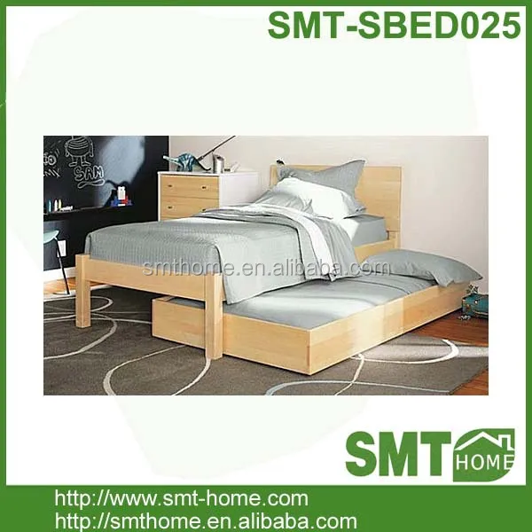kids single bed with pull out bed