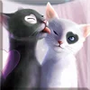 Wholesale DIY two lovely cats canvas painting crystal diamond painting decorations home wall art