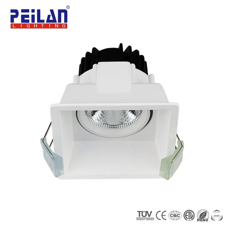 Aluminum Ul Beam Amgle Adjustable Ceiling Down Light 7W LED Cob Rectangle Downlight Spot