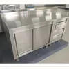 China factory wholesale height adjustable knocked-down stainless steel kitchen work table