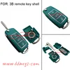 3buttons flip replacement shell dark green key case folding car key for VW
