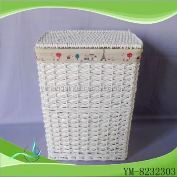 white wicker storage baskets with lids