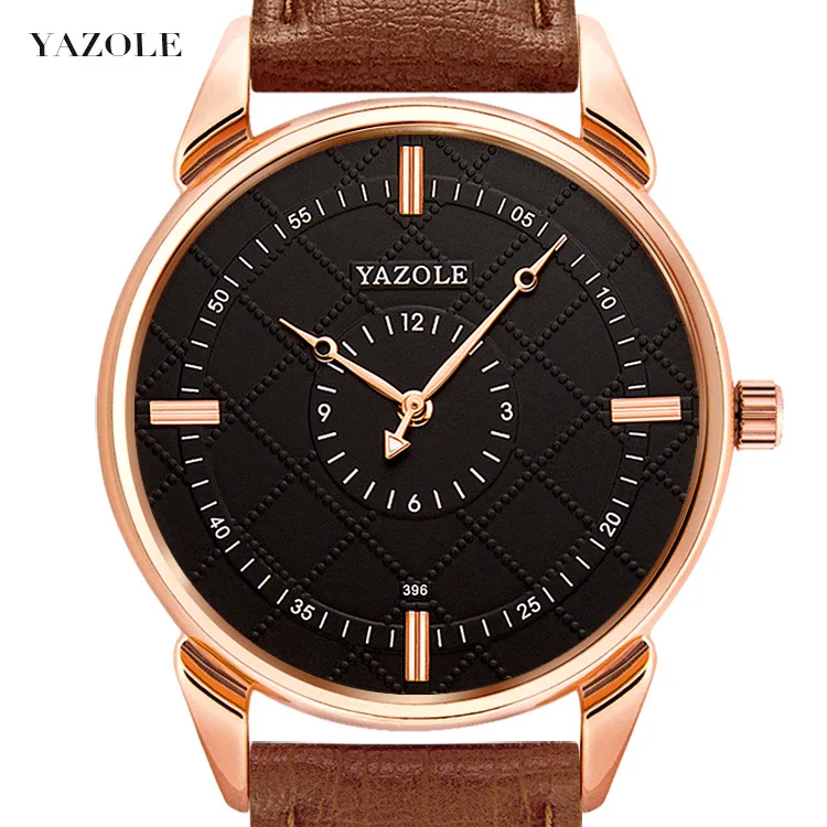 

Yazole Z 396 Perfect Design Cheap Price Watch Men Slim High Quality Wristwatches, White dial black strap;white dial brown strap;black dial black strap