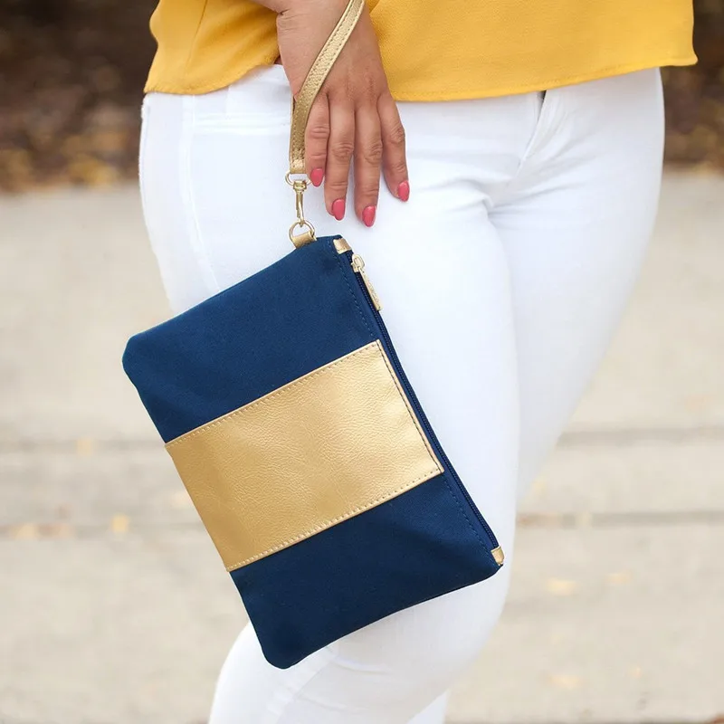 

Monogram Blank Wristlet Purse Women Leather Wristlet Clutch Pouch Phone Bag Wallets, 8 colors