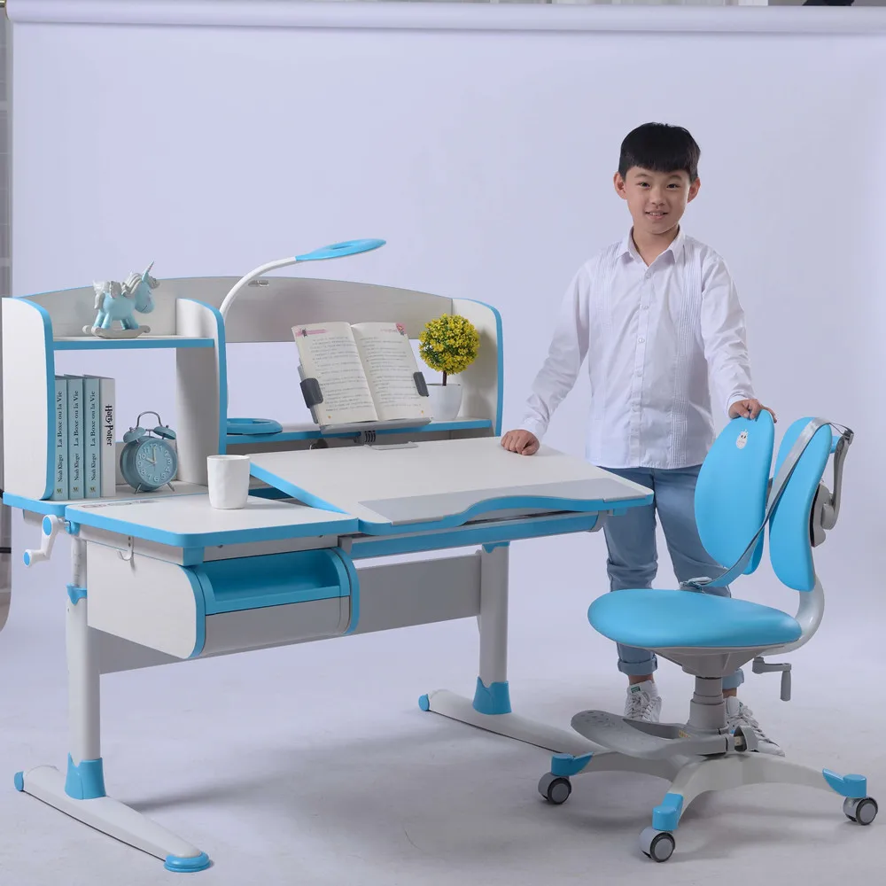 
Sell Well ergonomic children adjustable desk and chair for students kids study table 