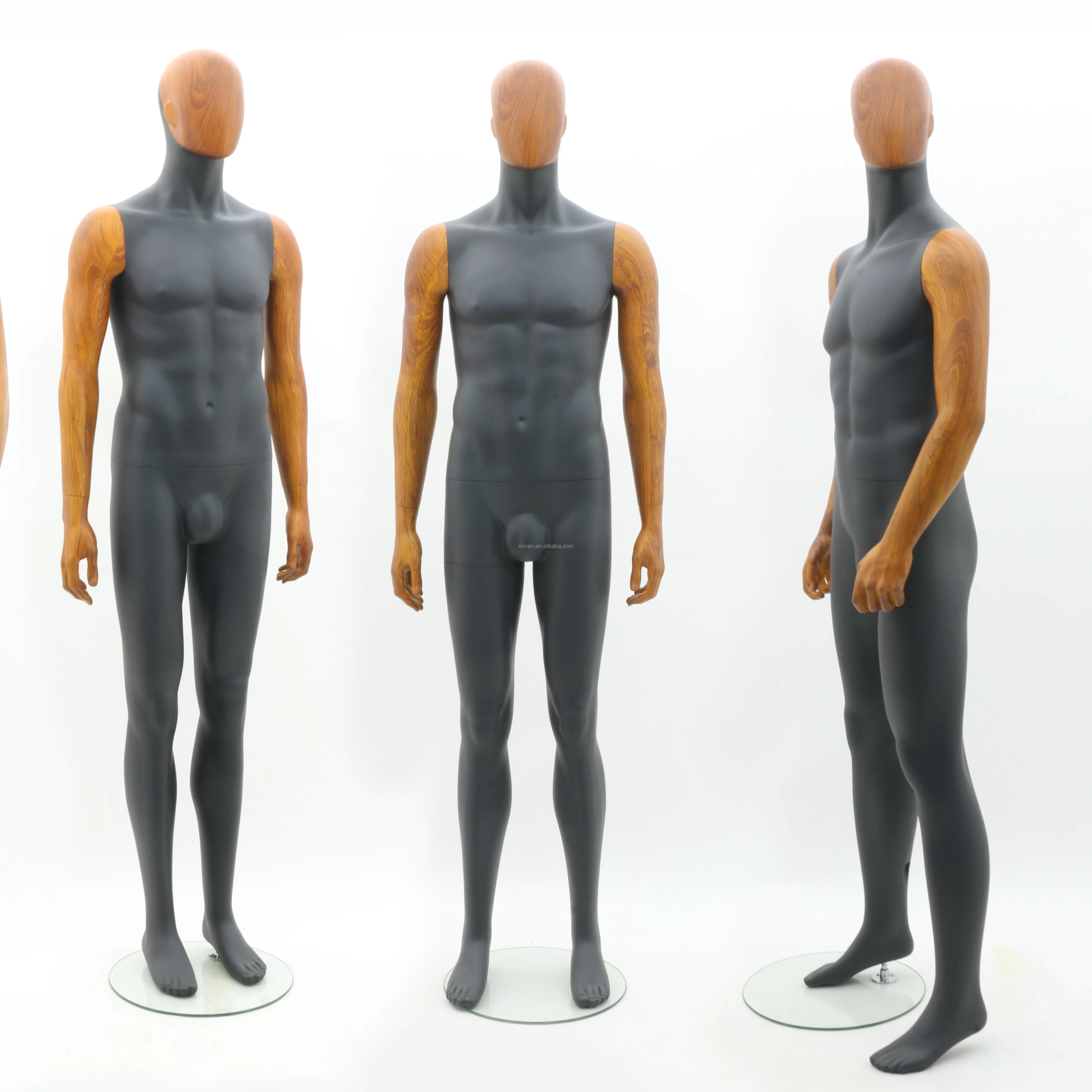 新设计可变镀铬脸男子人体模特/虚拟窗口显示