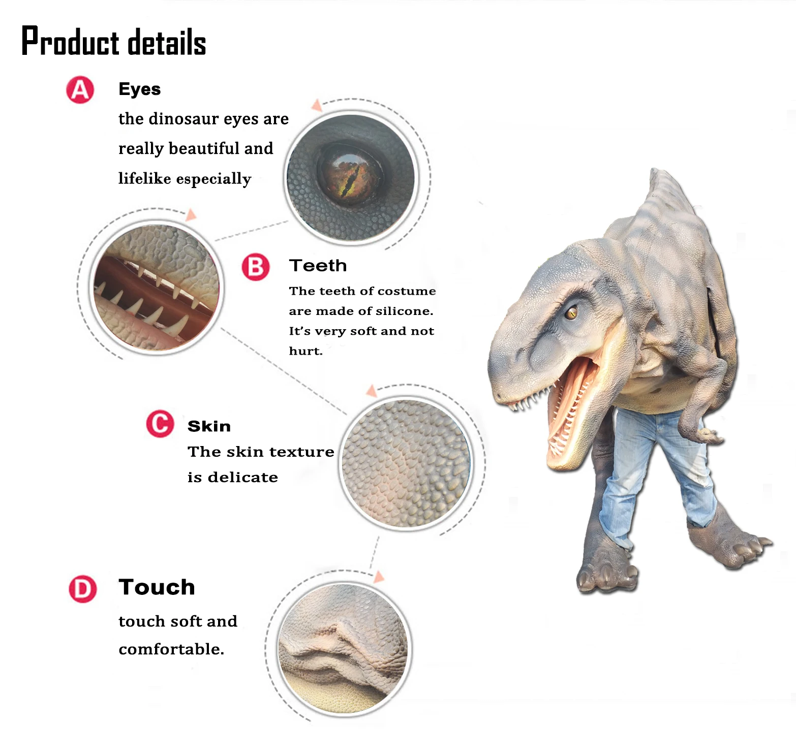 Animatronic Adult Real Mechanical Raptor Dinosaur Costume - Buy ...