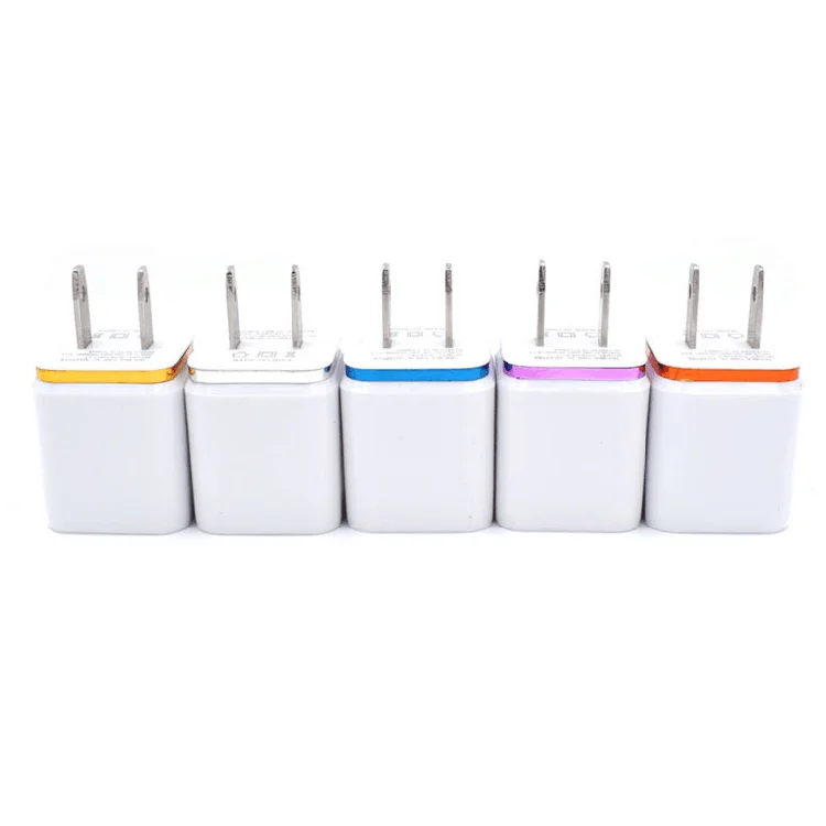 

Promotional Custom Logo 2 Dual usb port USB home Charger/wall charger, Black;yellow;red;pink;blue;white;etc