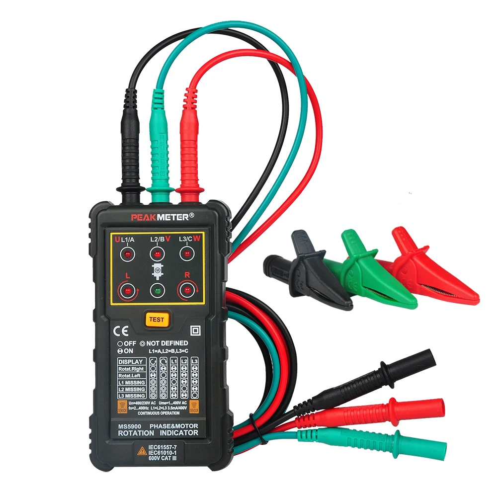 Non-contact Motor Rotation Indication Three Phase Rotation Tester PM5900