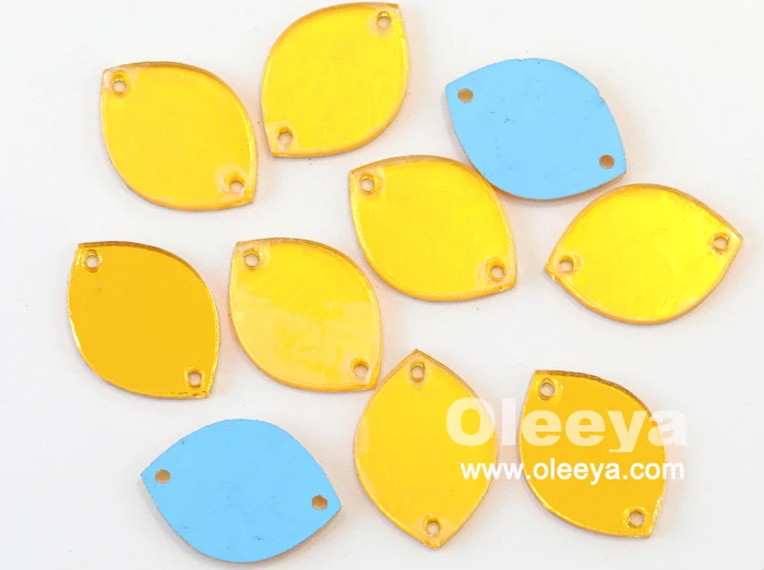 Factory Price Over 35 Shapes Flat Back Beads Mirror Sew on Acrylic Rhinestone With PVC Protective Film for Evening Dressing