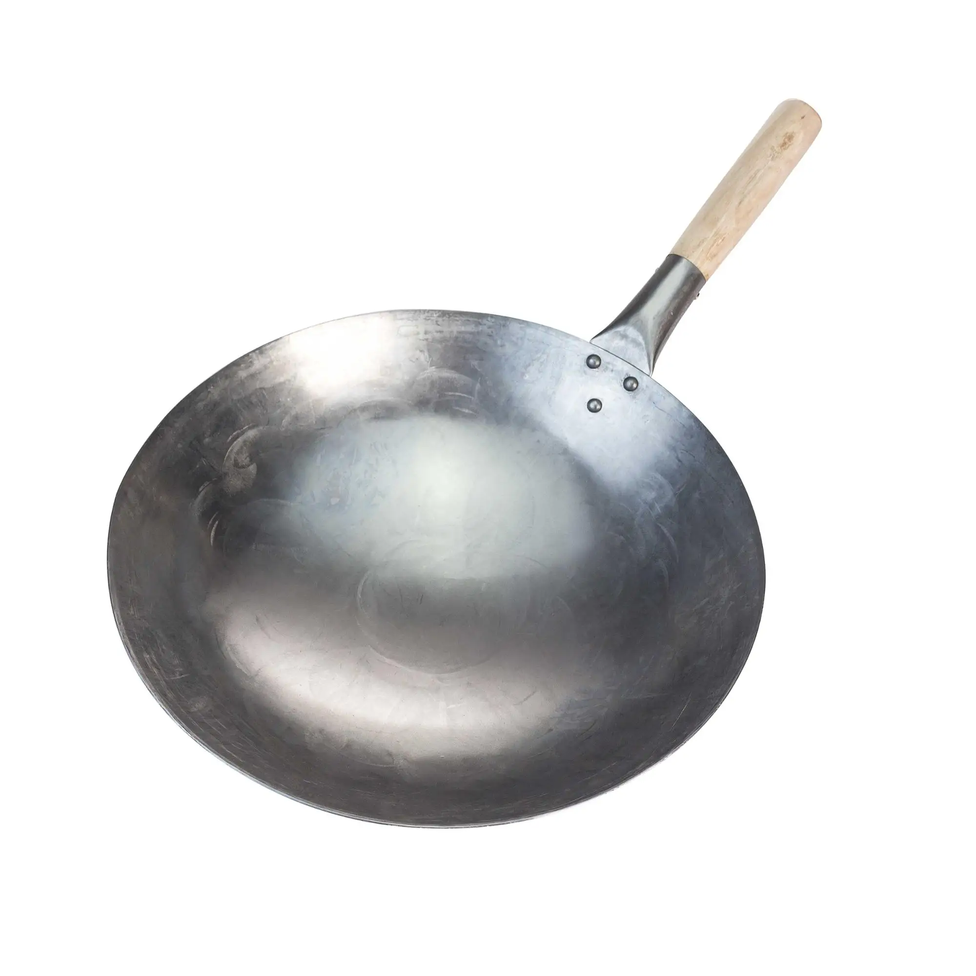 hand hammered carbon steel wok